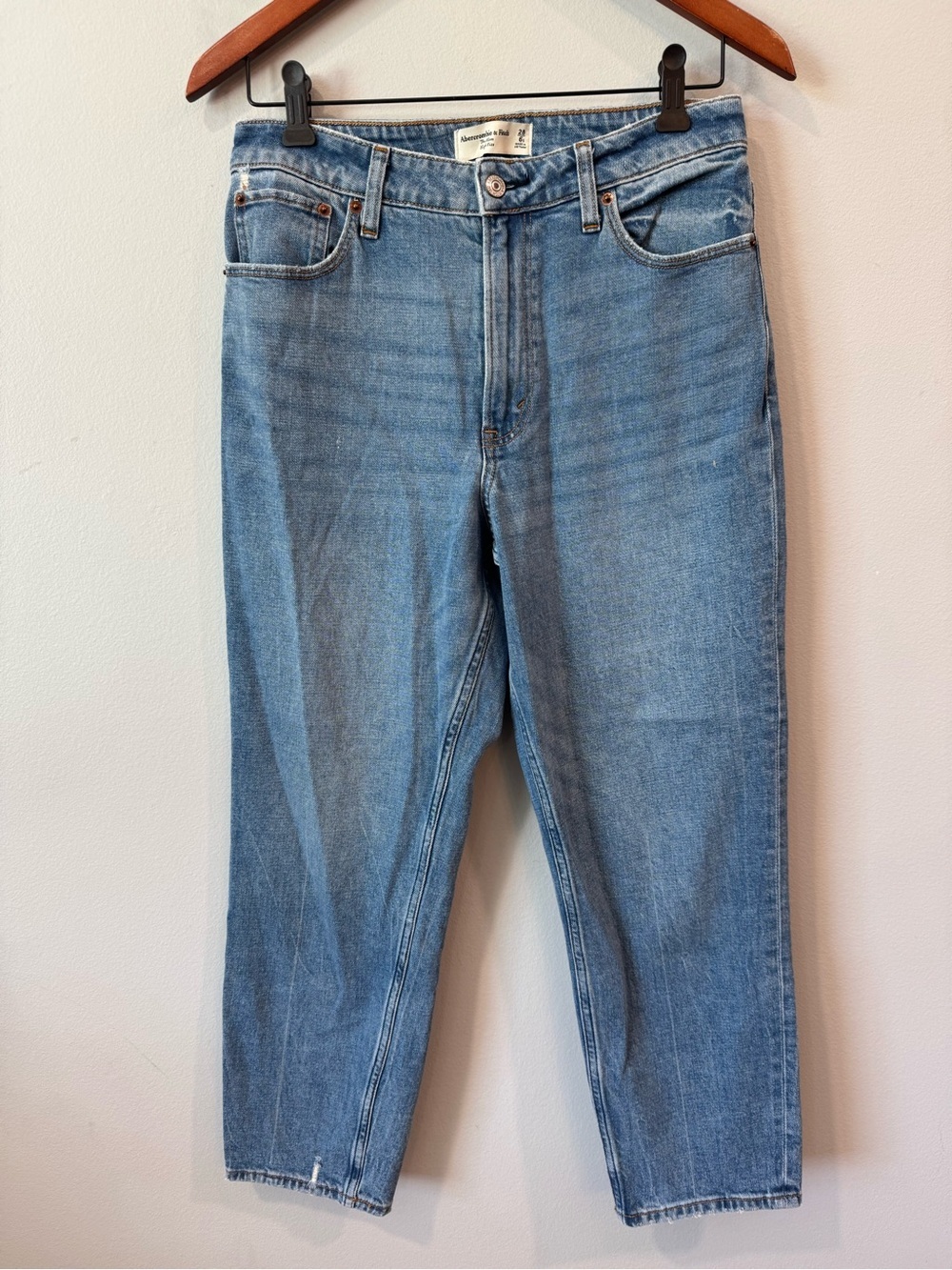 Abercrombie & Fitch Light Blue High Rise Jeans (6)